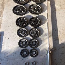 Iron/bumper Weights w/barbell