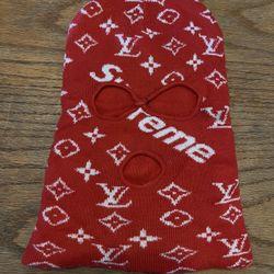 Supreme Red Ski Mask Used With 1 Small Hole At Top 
