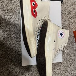 Converse Chuck Taylor All Star High x Comme des Garcons PLAY Heart Size 10 Mens