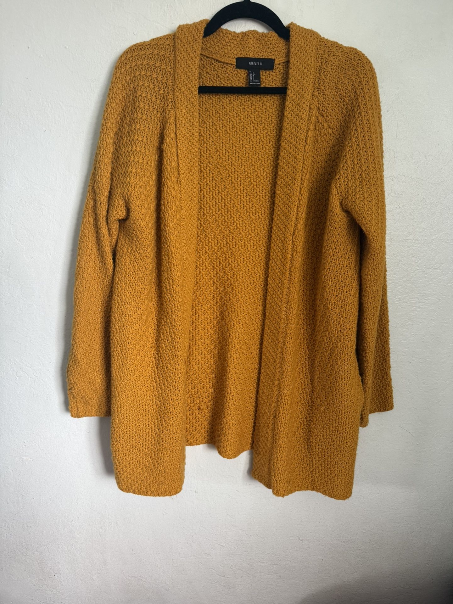 Forever21 Mustard Cardigan