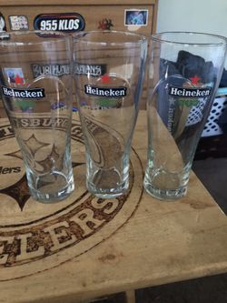 3 HEINEKEN GLASS