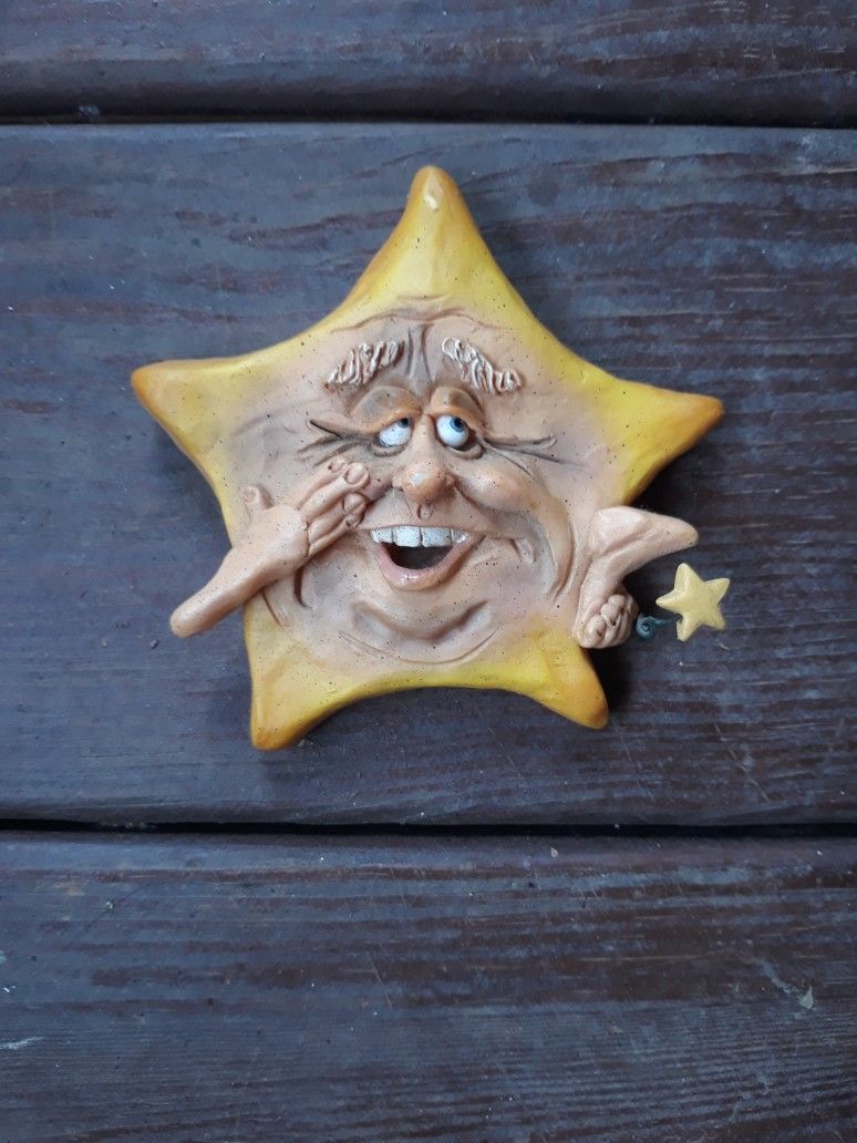 Folk Art Resin Hanging Star