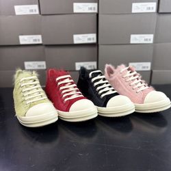 Premium Streetwear - Rick Owen Low Top Pony Hair Ramones