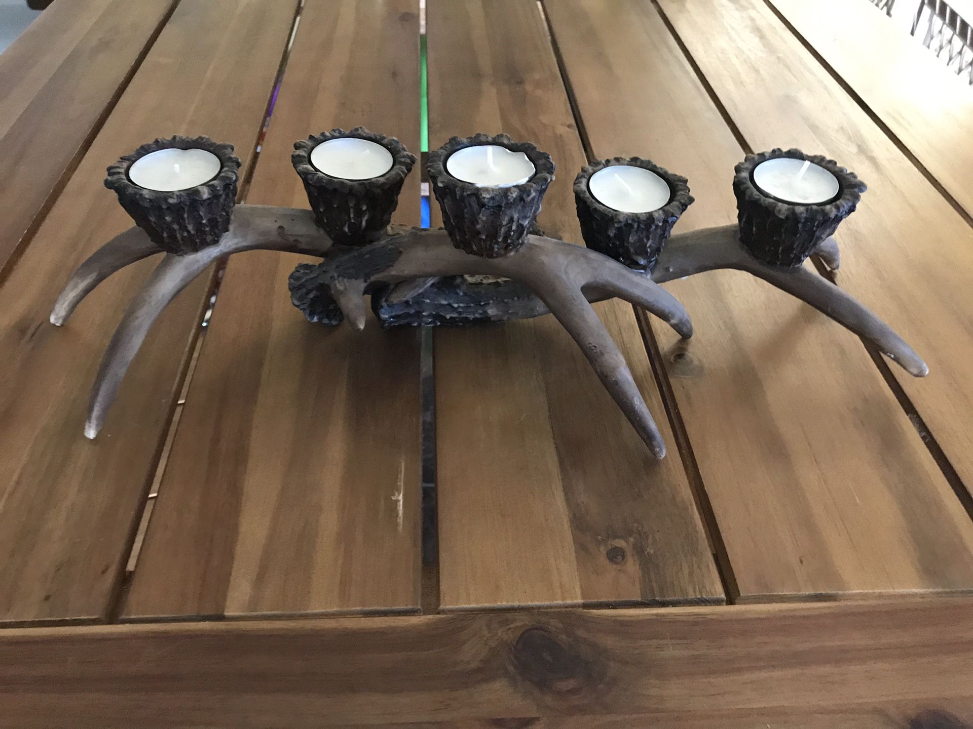 Antler candle holder
