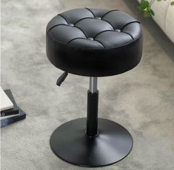 Black Adjustable PU Leather Stool - AC03