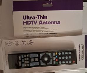 Ultra-Thin HDTV Antenna and Universal Remote Bundle