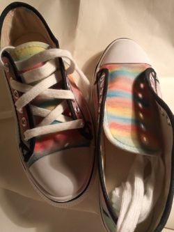 TENNIS SHOES Hand Painted Size 7 LADIES