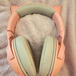 Pink Cat Bluetooth Headphones- LED LIGHTS