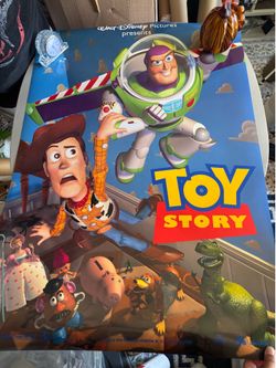 Toy Story 1995 Original Movie Poster 27x40 Double Sided Disney Pixar Woody Buzz