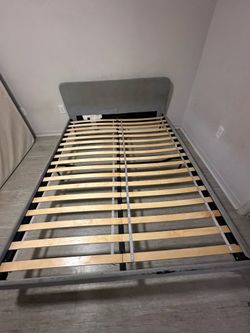 Queen bed frame and mattress