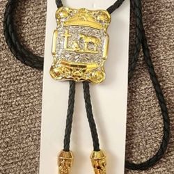 New Faith Cross Praying Man With Horse Western Bolo Tie Shipping Available 