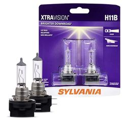 SYLVANIA - H11B XtraVision - High Performance Halogen Headlight Bulb, High Beam, Low Beam and Fog Replacement Bulb (Contains 2 Bulbs)