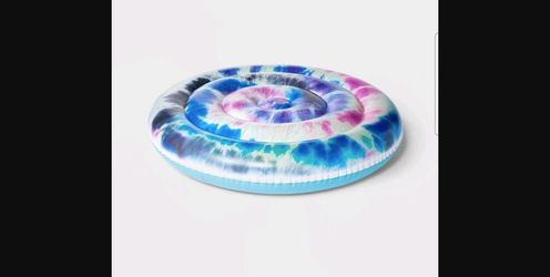 Sun Squad Inflatable Round Float Tie-Dye 4ft — New
