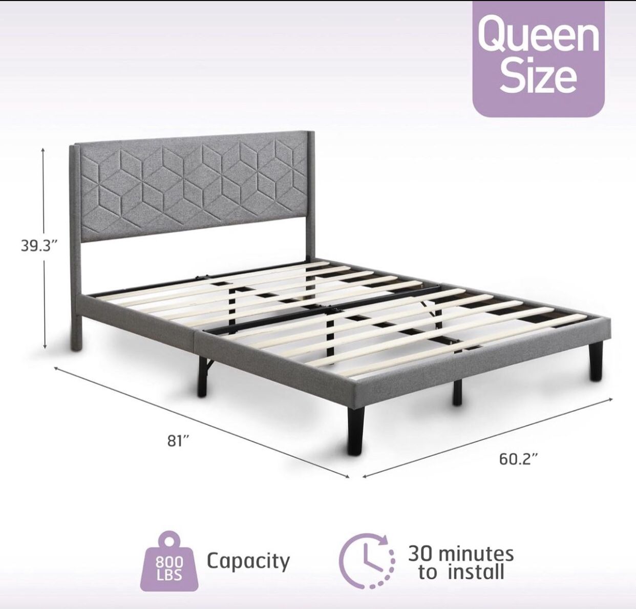 Queen Bed Frame New In Box Delivery 🚚 Available