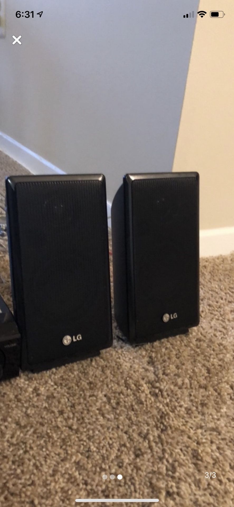 LG 5 speaker home theater system