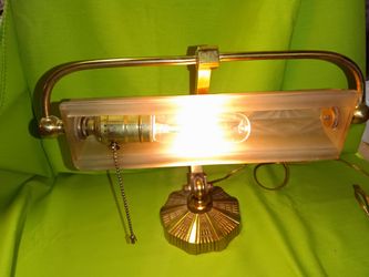 RareArt Deco Solid Brass Desk Lamp. Heavy!