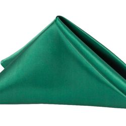 80’Emerald Green Satin Napkins 