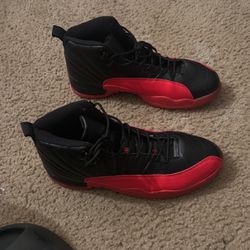 black And Red Jordan 12’s NO BOX 
