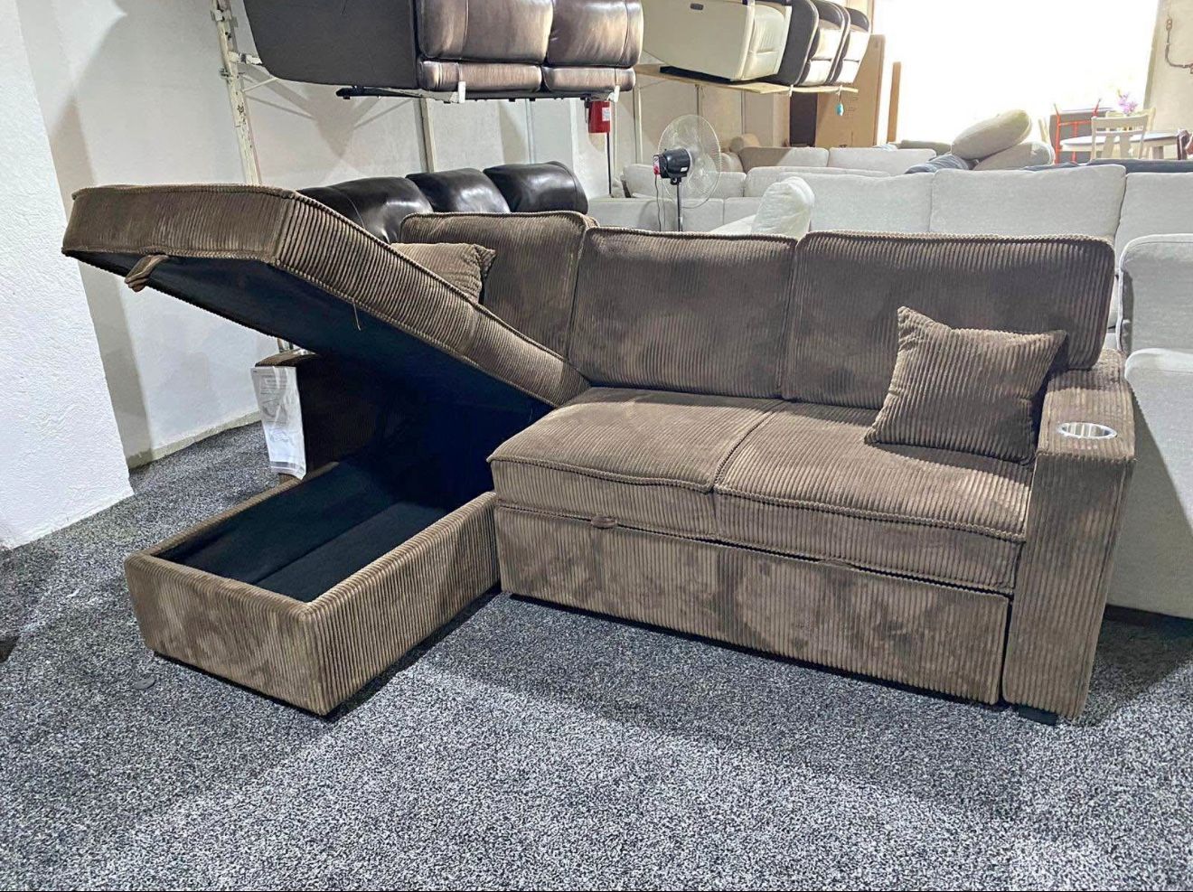 Corduroy Pull Up Bed New In Box ,brown,black,gray,ivory
