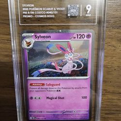 Pokemon Graded TAG 9 Sylveon #40 (2025) Scarlet & Violet Prismatic Evolutions Promo Cosmos Holo 