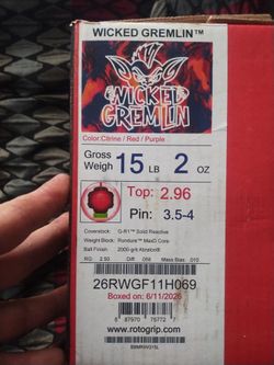 Brand new wicked gremlin 15# bowling ball