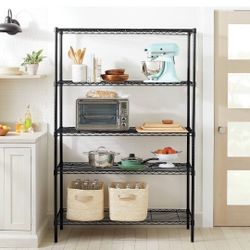 Brightroom Wide 5 Tier Metal Shelf