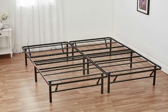 Mainstays King Metal Foldable Platform Bed Frame and Mattress Foundation