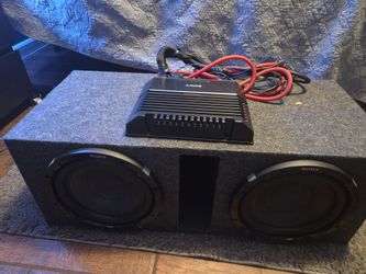 Sony GS Series Dual 10" Subwoofers + XM-GS100 Amp + Box + Wiring – Complete System