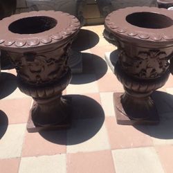 New Flower Pots Made Out Of Cement Perfect Gift 