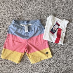 NWT Sperry Youth 2-piece Swim Set Medium