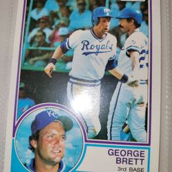 1983 Topps Card George Brett 3rd Base Royals Baseball Card 