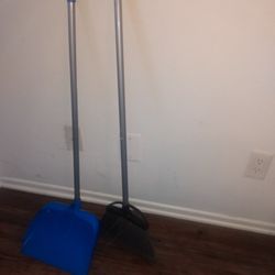 Broom And Standing Dust Pan