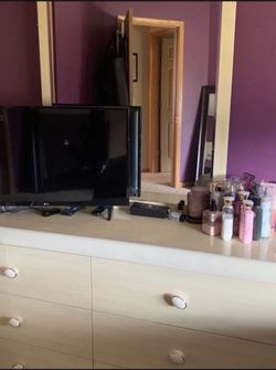 Dresser, Mirror, and Nightstand 