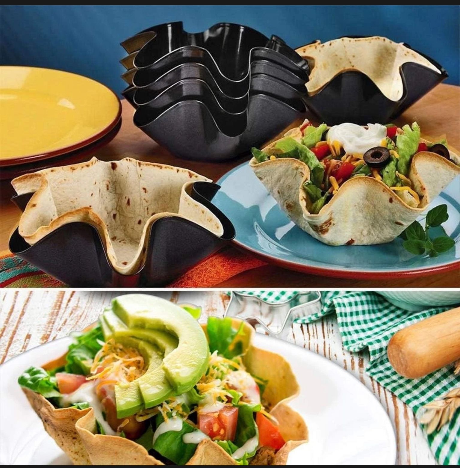 Set Of 4 Taco Bowl Makers