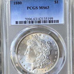 1880 Morgan Silver Dollar Graded Coin 