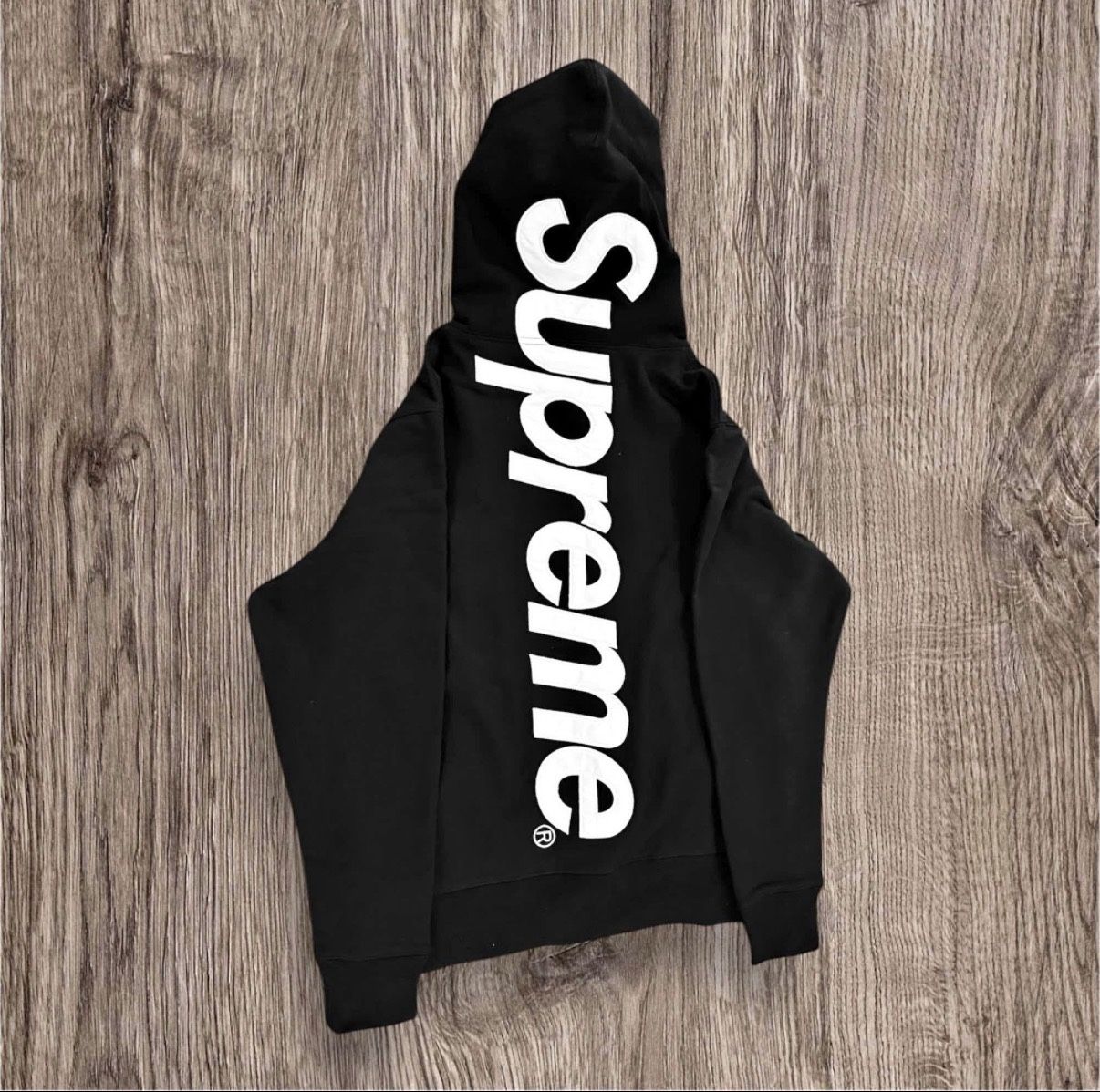 Supreme satin appliqué sweatshirt
