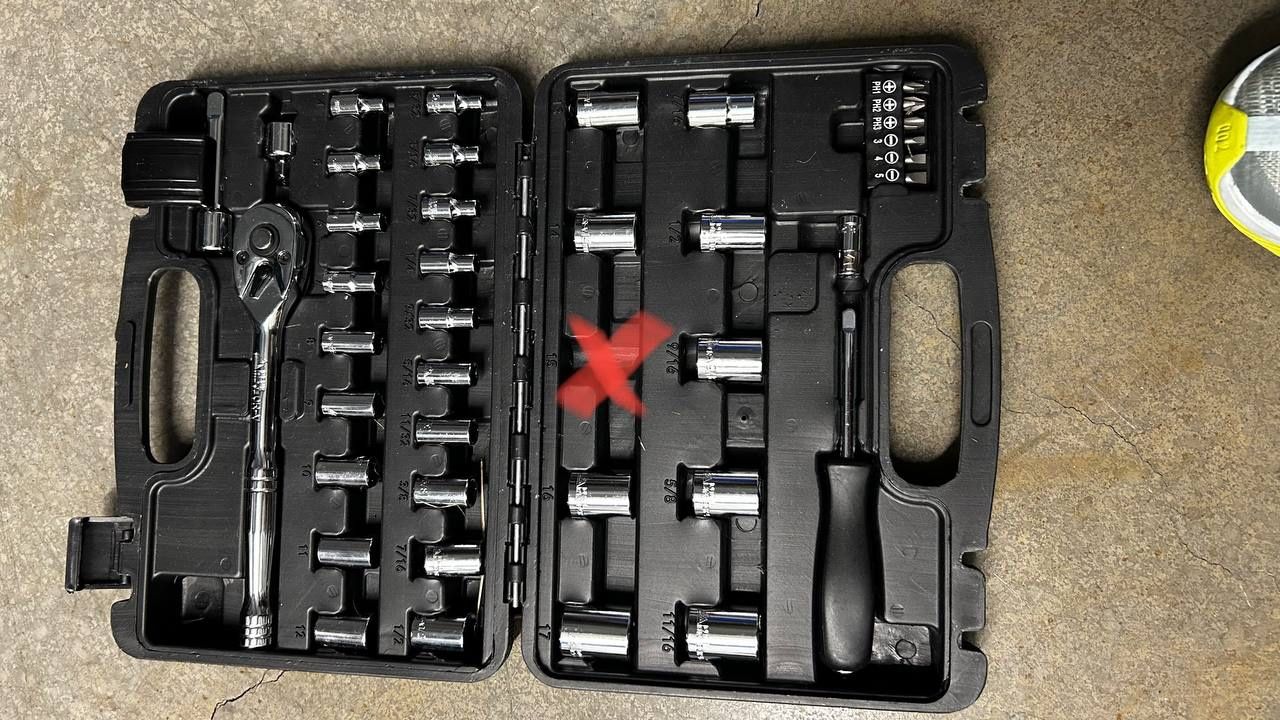 Blue Ridge Mechanic Socket Kit 41 Pc / Hard Case (1 missed )