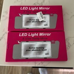 2 Mirrors For Car Visor (not LED)