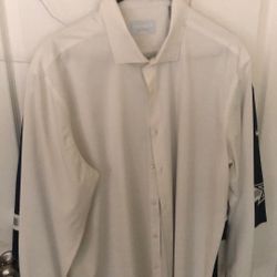 Perry Ellis Portfolio The Tech + Shirt Slim Fit White XL Perfect For Weddings, Events, Or Gatherings 