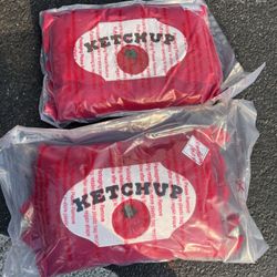 Ketchup Packet Novelty Throw Pillow  14x10 in