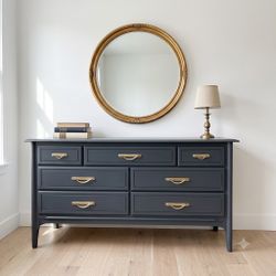 Vintage Blue MCM Dresser