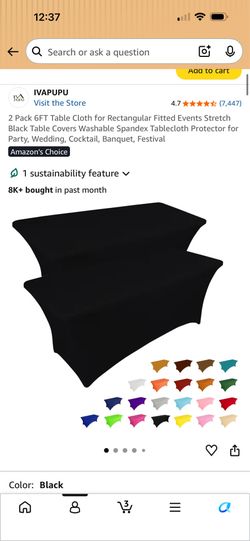 3 pc black table covers $15 for all