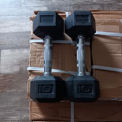 Brand New Tru-grit Rubber Hex Dumbbells Pairs