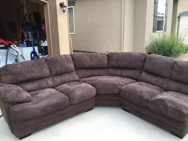 3 Piece Brown Micro Suade Sectional Furniture In Colorado Springs 3 Piece Brown Micro Suade Sectional Furniture In Colorado Springs Co Offerup