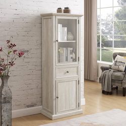 Tall Storage Cabinet with Glass Door