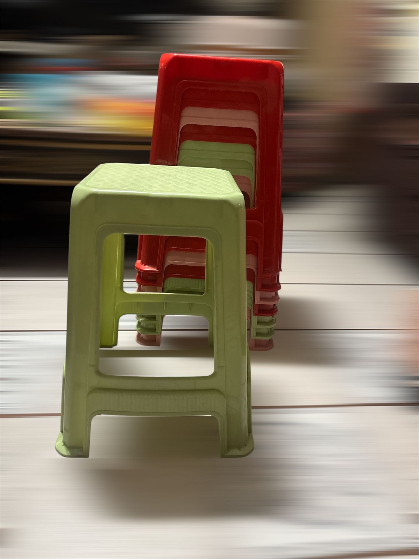 8 Stackable Plastic Stools