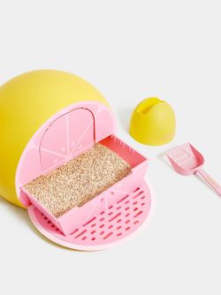 VETRESKA Grapefruit Kitty Kove Cat Litter Box