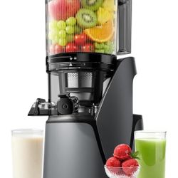Juicer Machines, 3-in-1 Cold Press Juicer with 6.5" Extra Large Chute, 100oz Large Capacity, AC Motor, Makes Juice, Nut Milk & Sorbet, Premium Gray