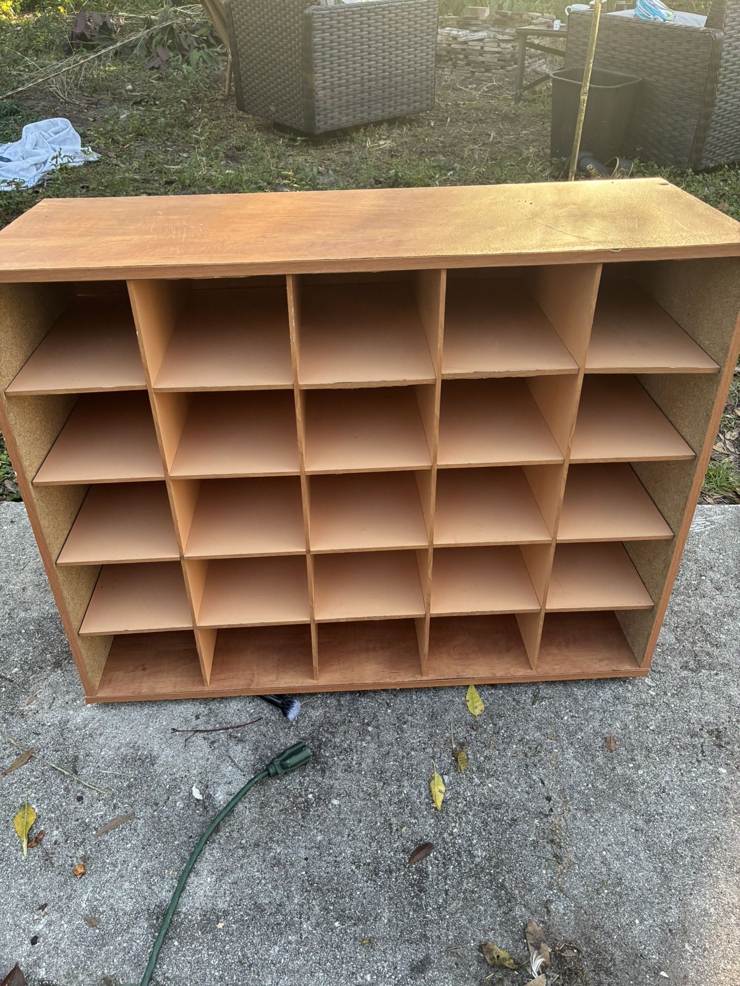 vintage wooden shelf
