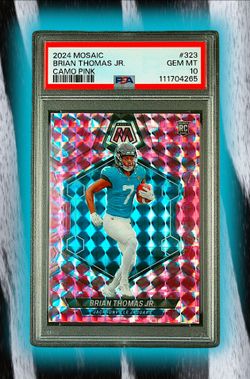 2023 Panini Mosaic Camo Pink Brian Thomas Jr RC #323